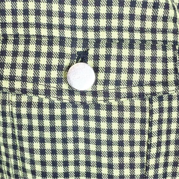 Capulet Cropped Gingham Denim Jacket S - Picture 6 of 11